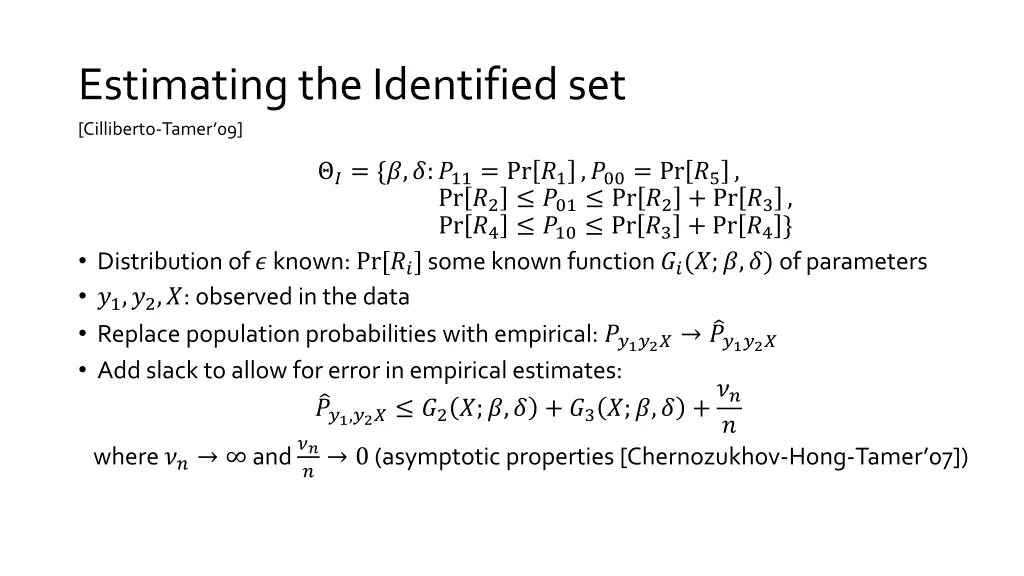 estimating the identified set cilliberto tamer 09