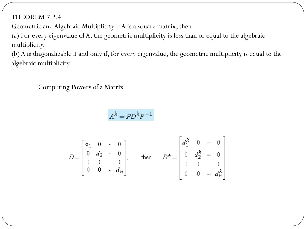 theorem 7 2 4 geometric and algebraic