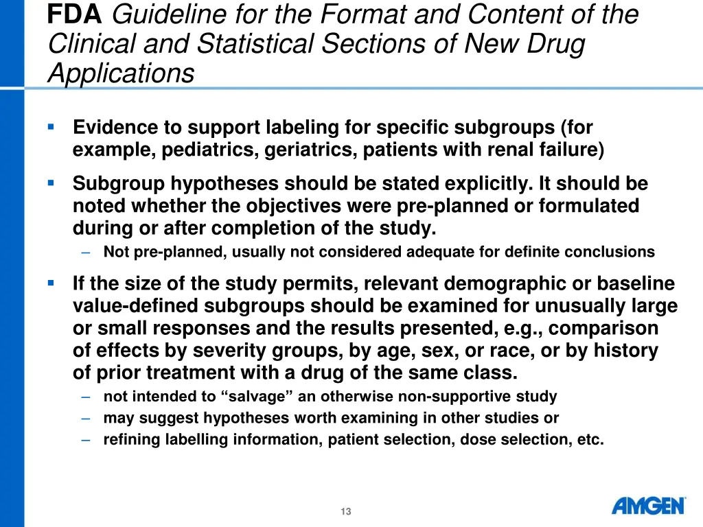 fda guideline for the format and content