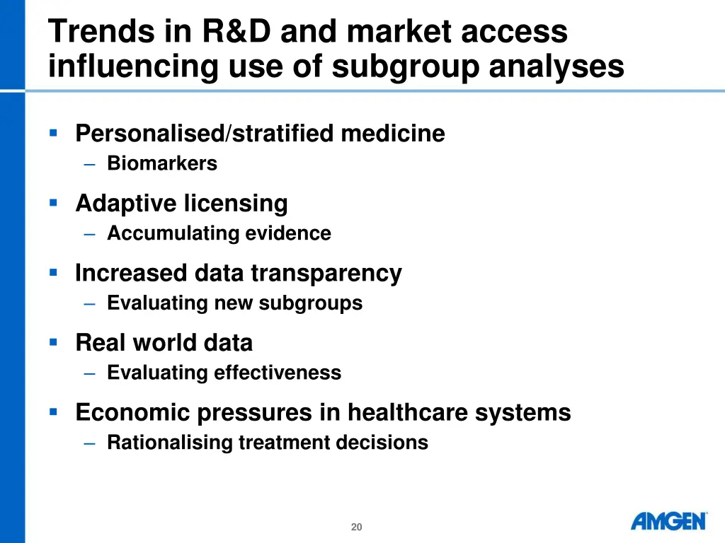 trends in r d and market access influencing