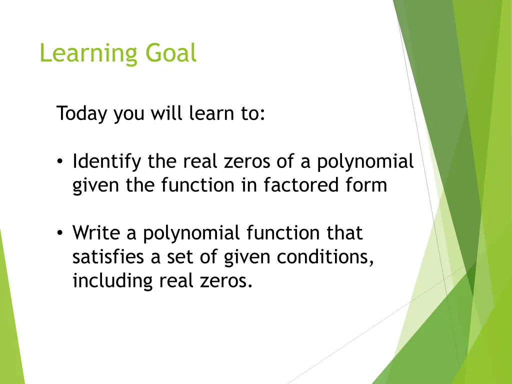 learning goal