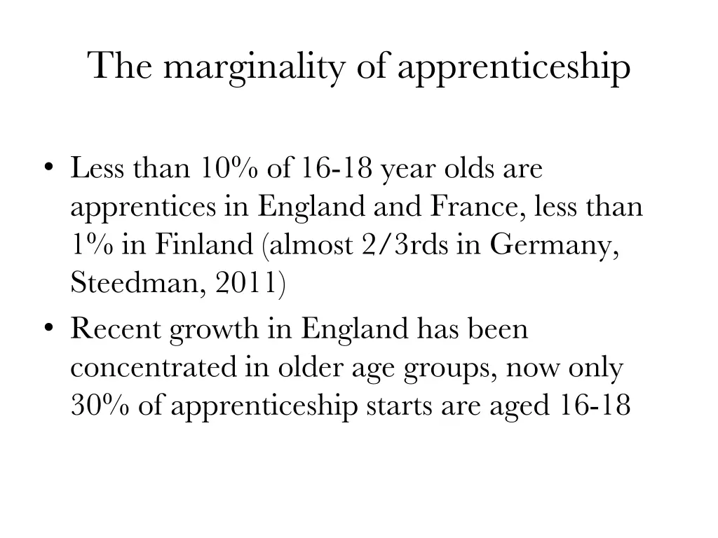 the marginality of apprenticeship