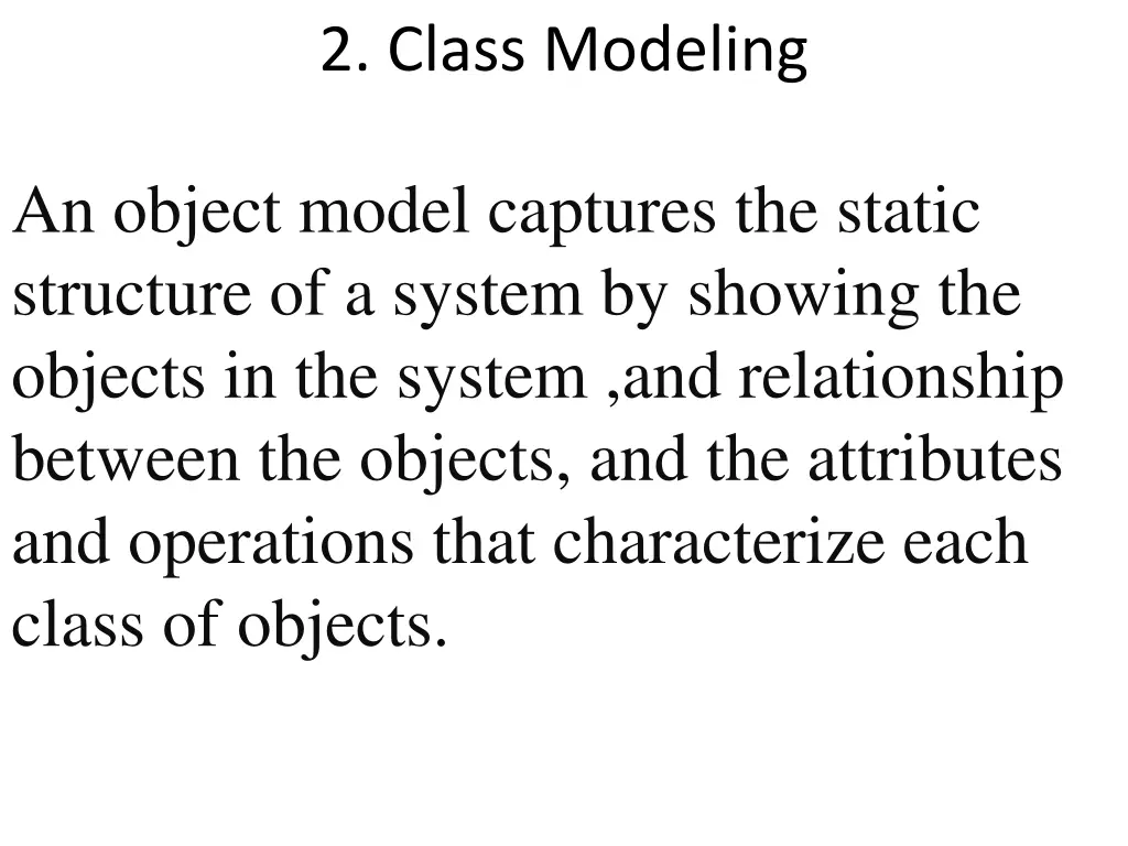 2 class modeling