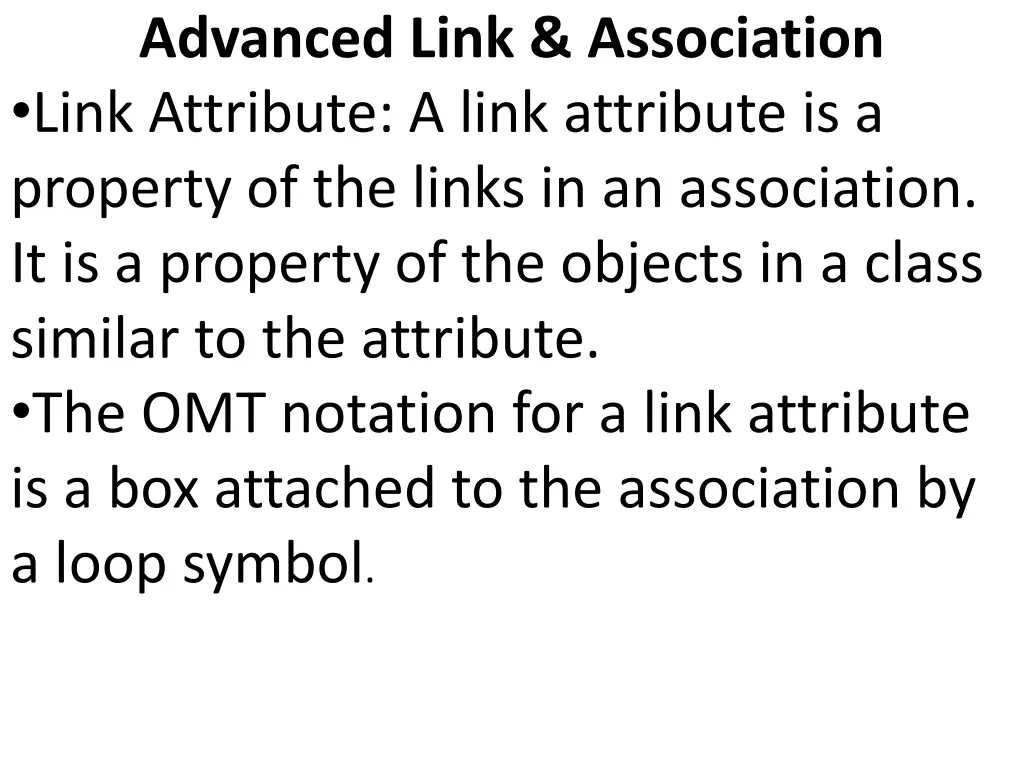 advanced link association link attribute a link