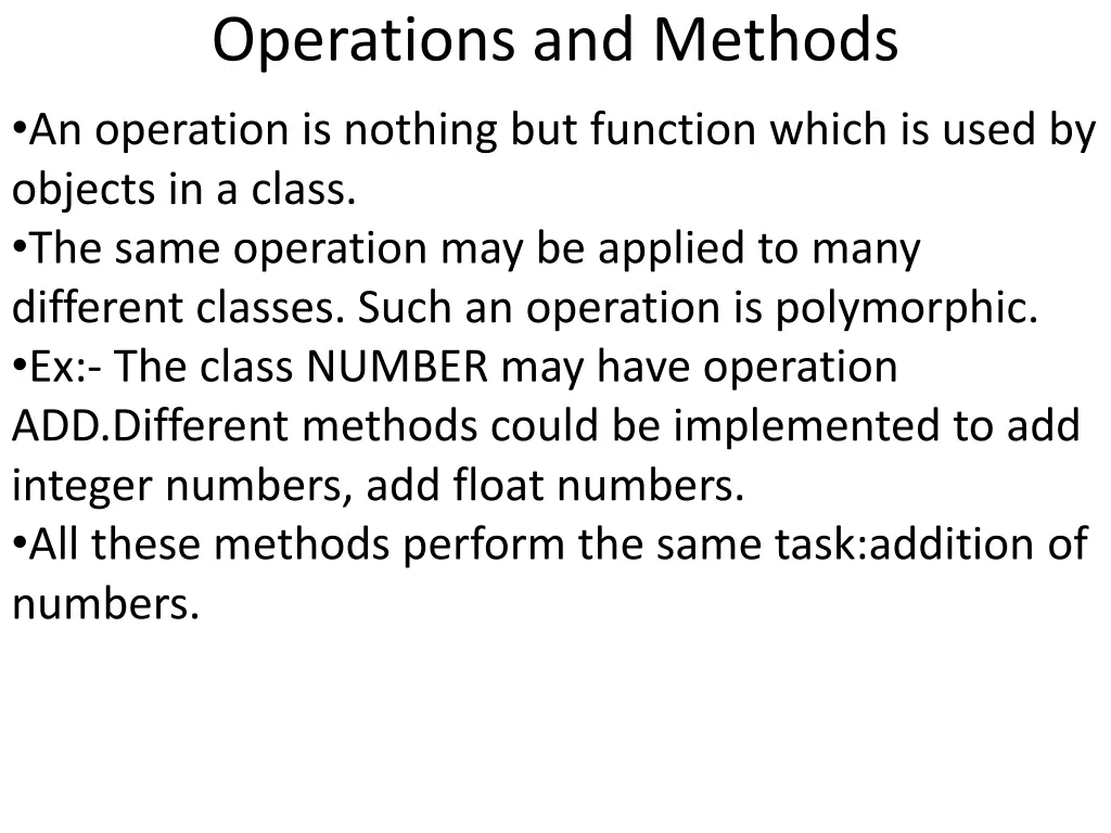 operations and methods an operation is nothing