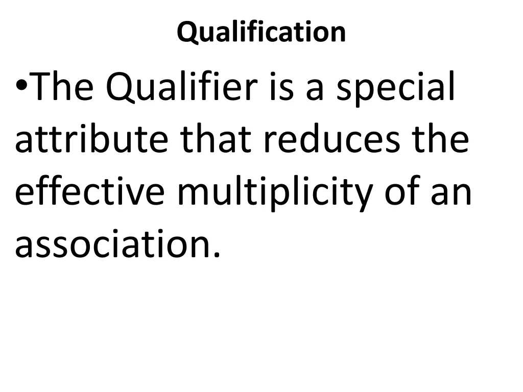 qualification