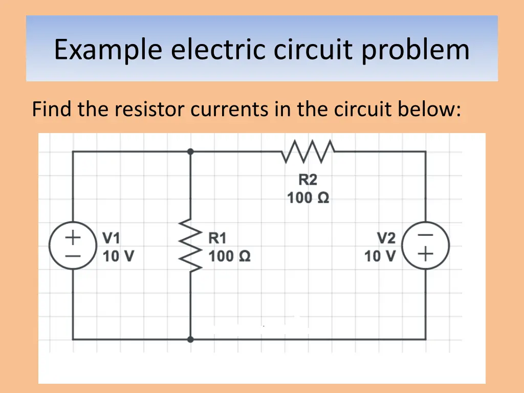 example electric circuit problem