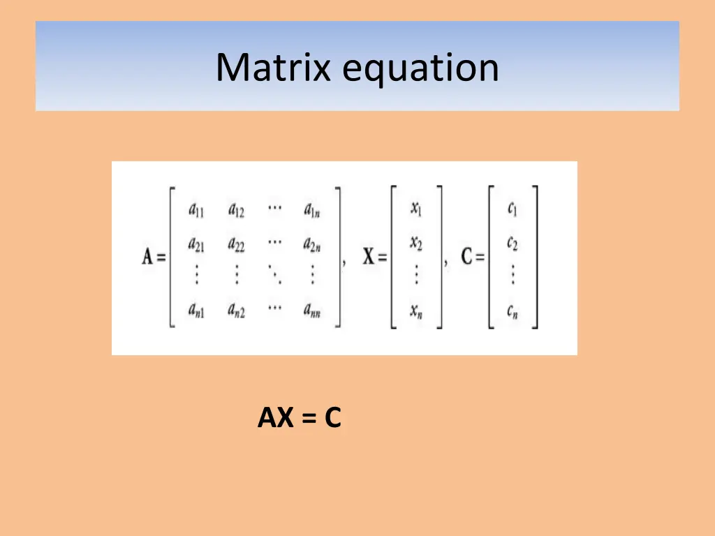 matrix equation