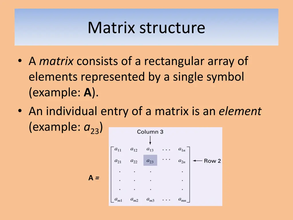 matrix structure