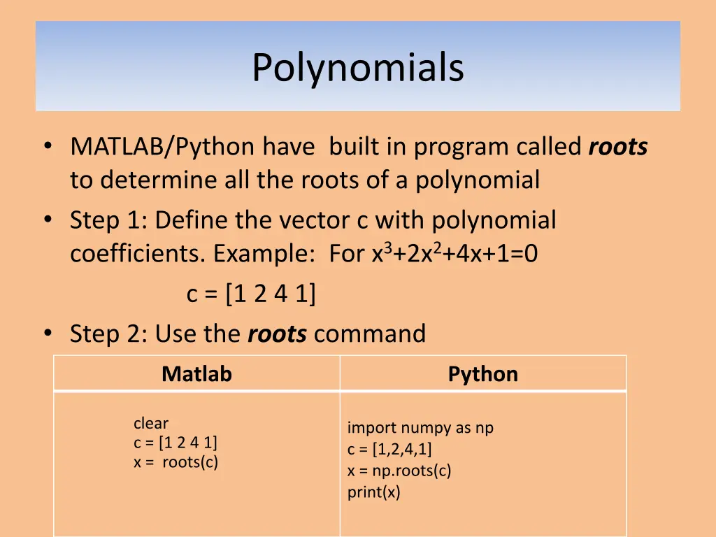 polynomials