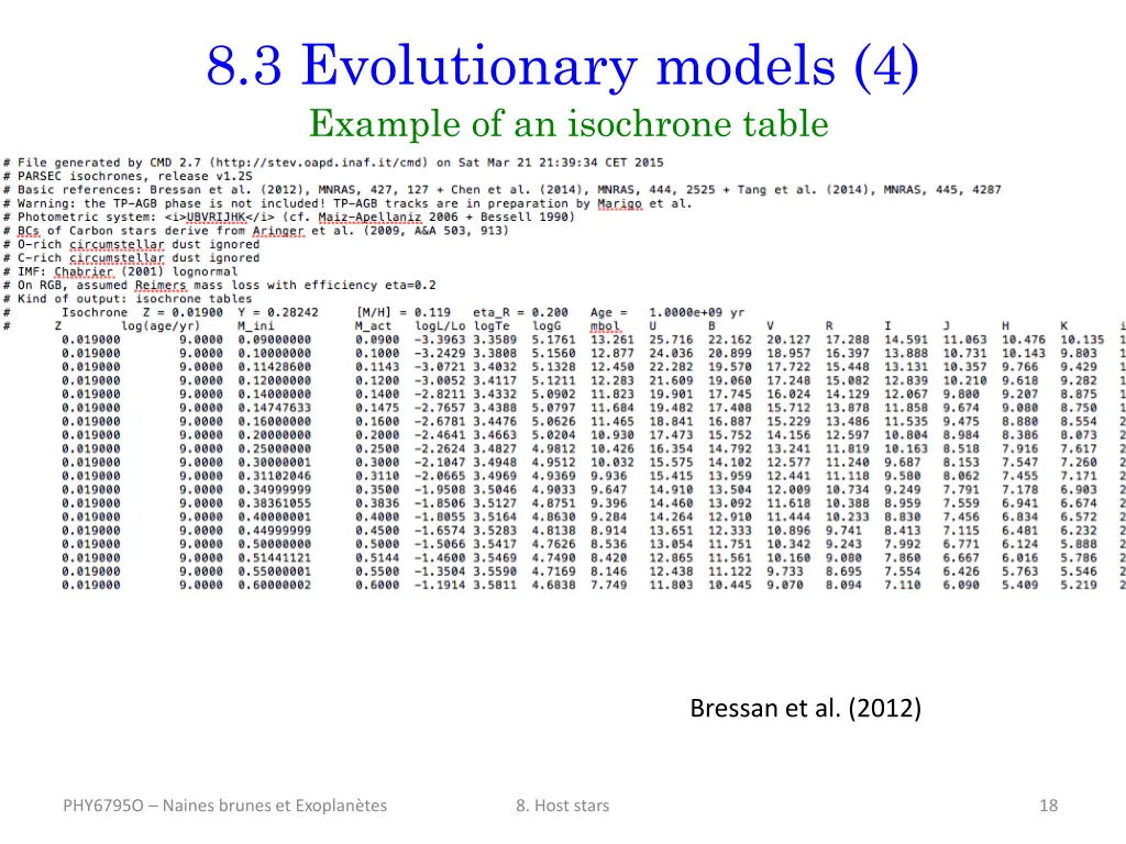 8 3 evolutionary models 4 example of an isochrone