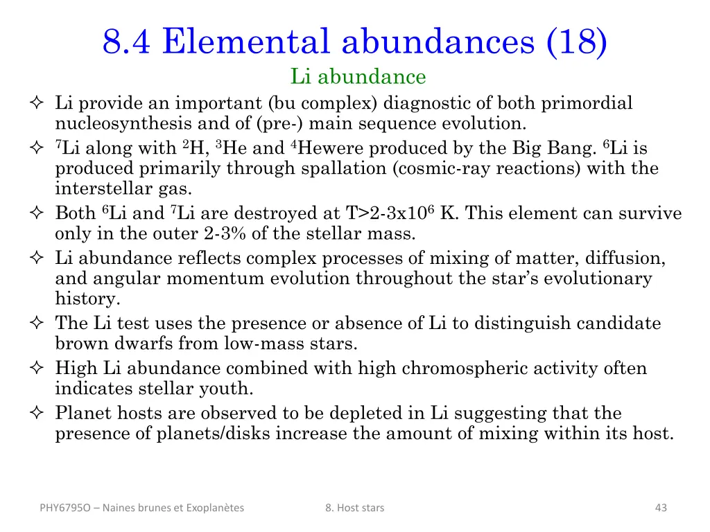 8 4 elemental abundances 18 li abundance