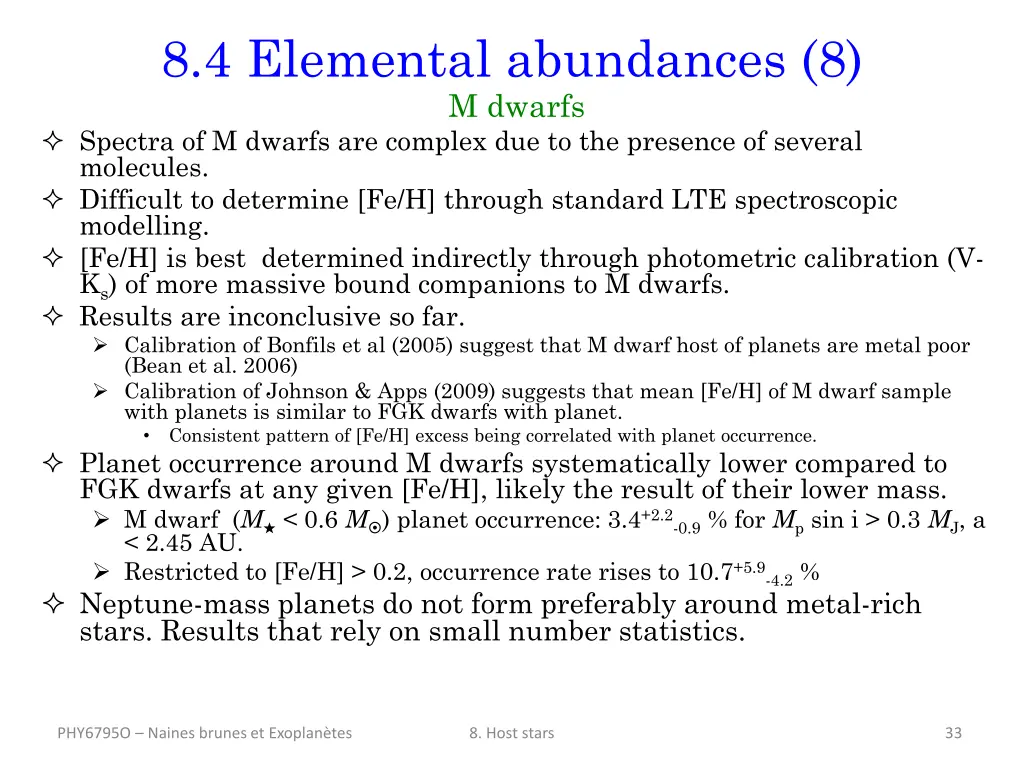 8 4 elemental abundances 8 m dwarfs spectra