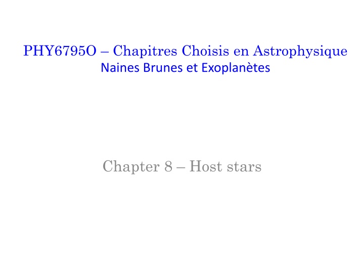 phy6795o chapitres choisis en astrophysique