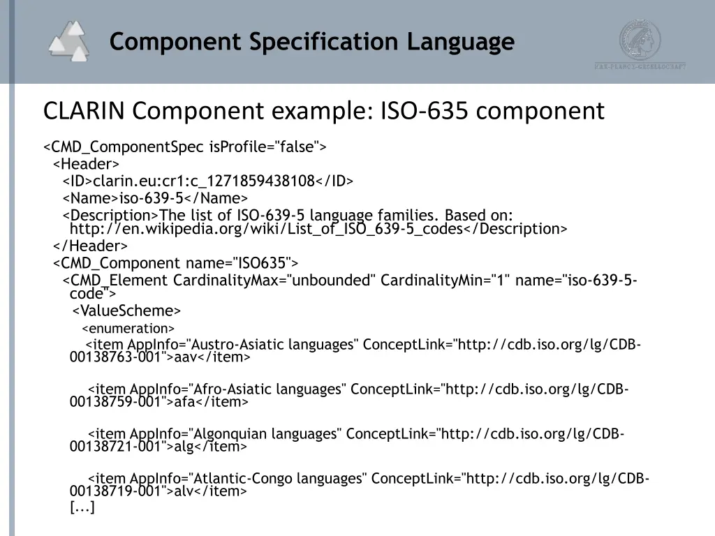 component specification language