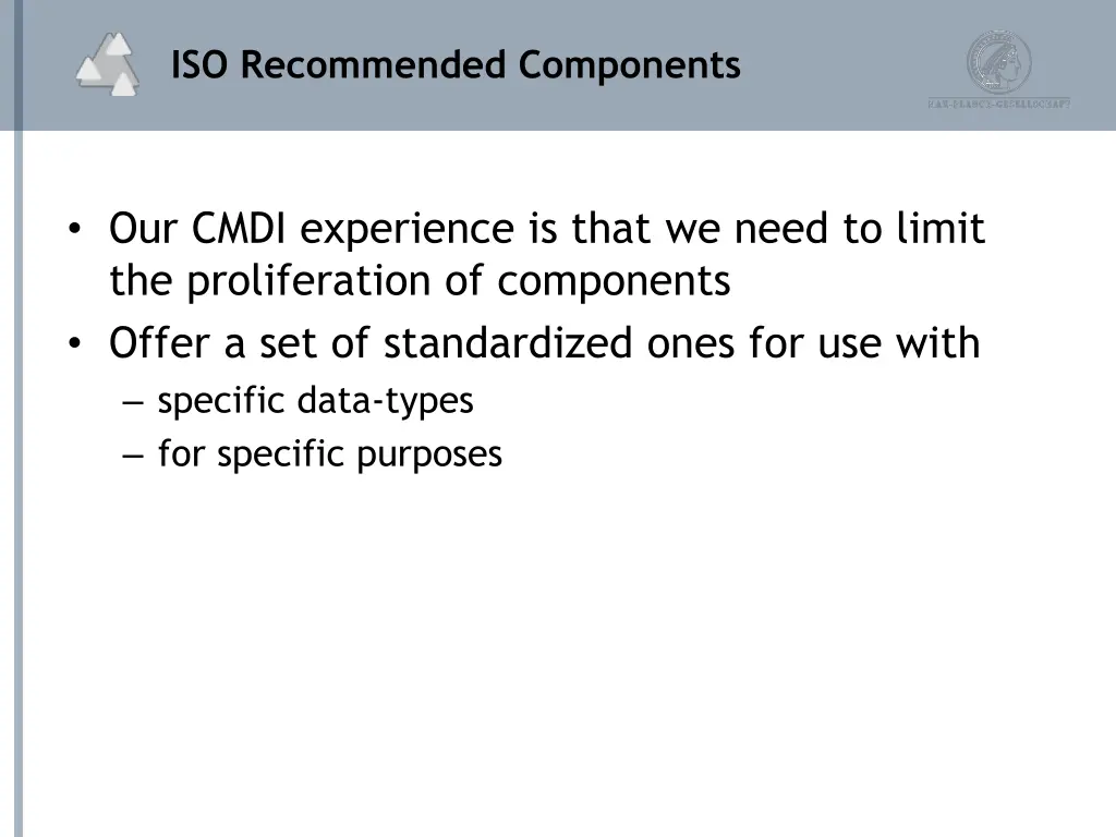 iso recommended components