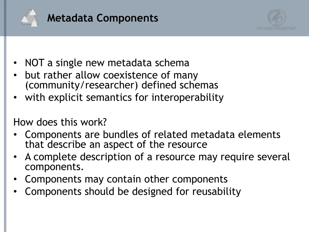 metadata components