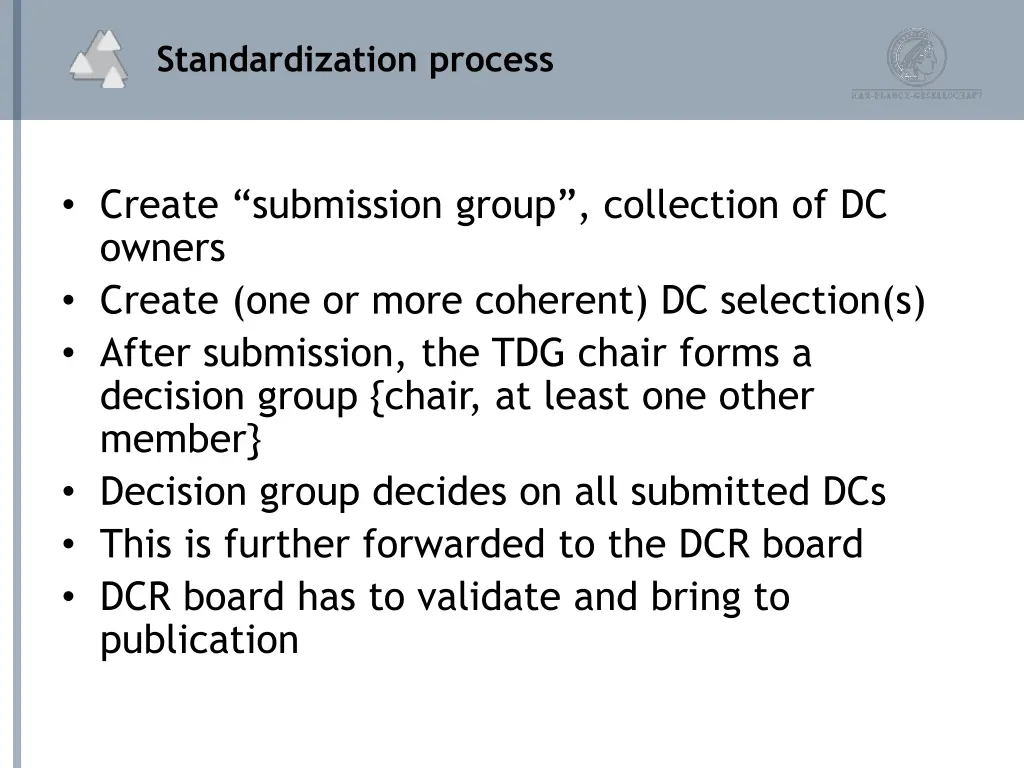 standardization process