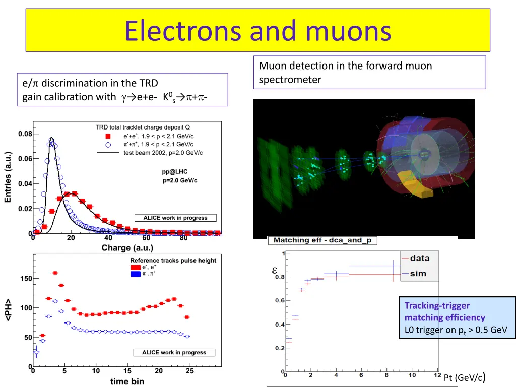 electrons and muons