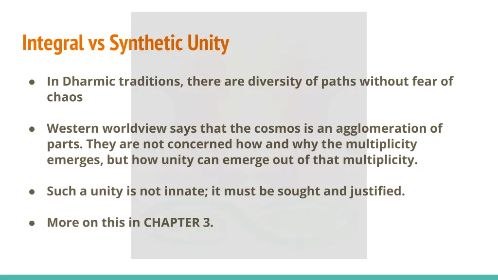 integral vs synthetic unity 1