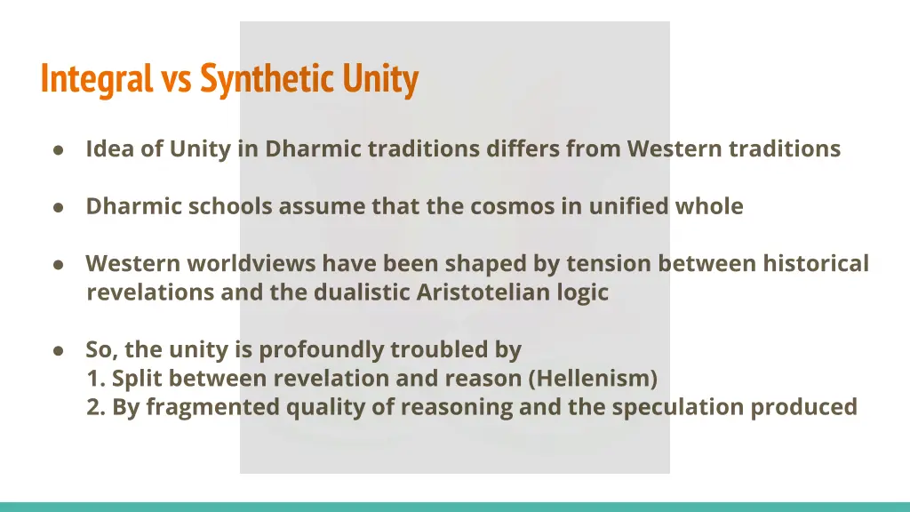 integral vs synthetic unity