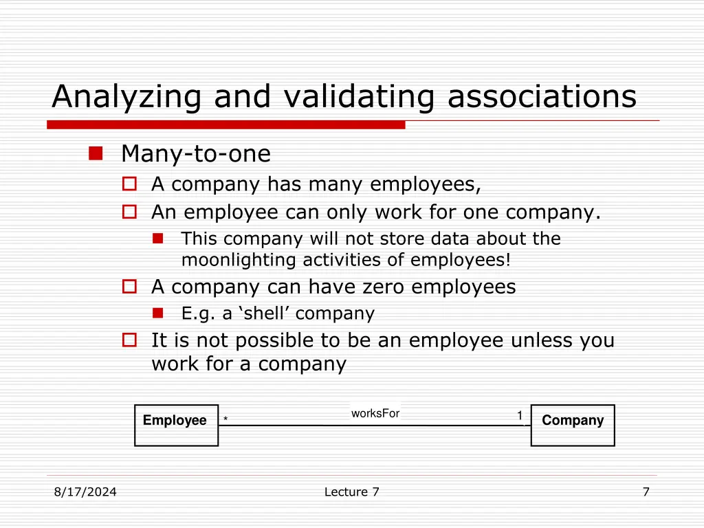 analyzing and validating associations