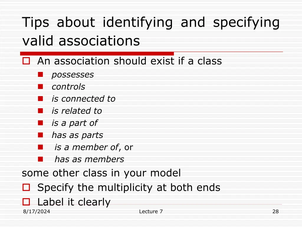 tips about identifying and specifying valid