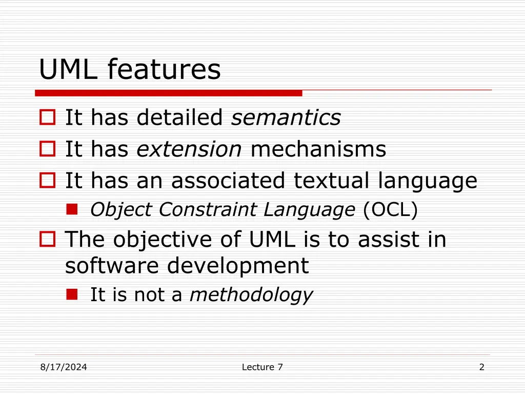 uml features