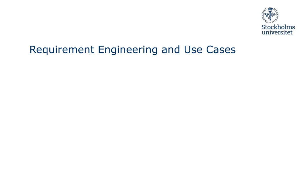 requirement engineering and use cases