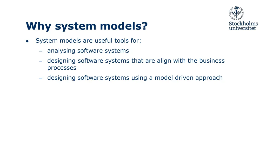 why system models