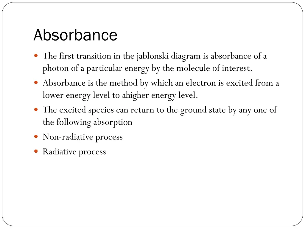 absorbance