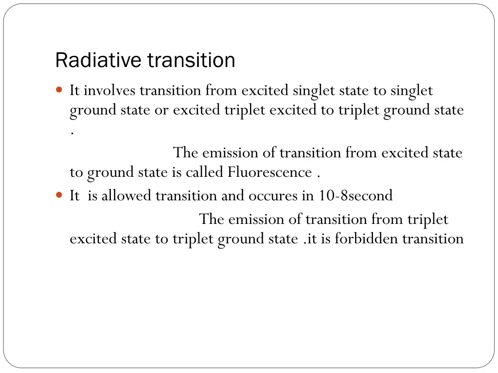 radiative transition