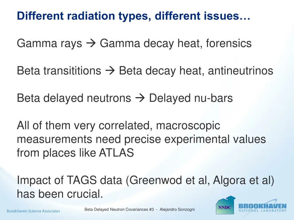 different radiation types different issues