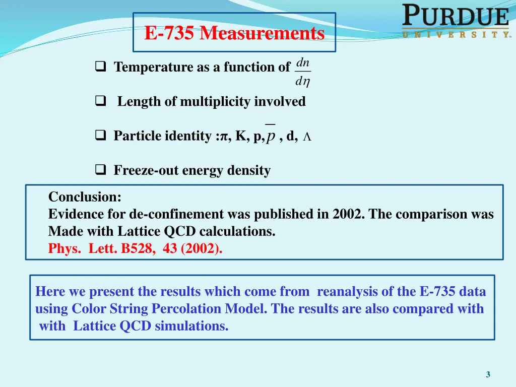 e 735 measurements