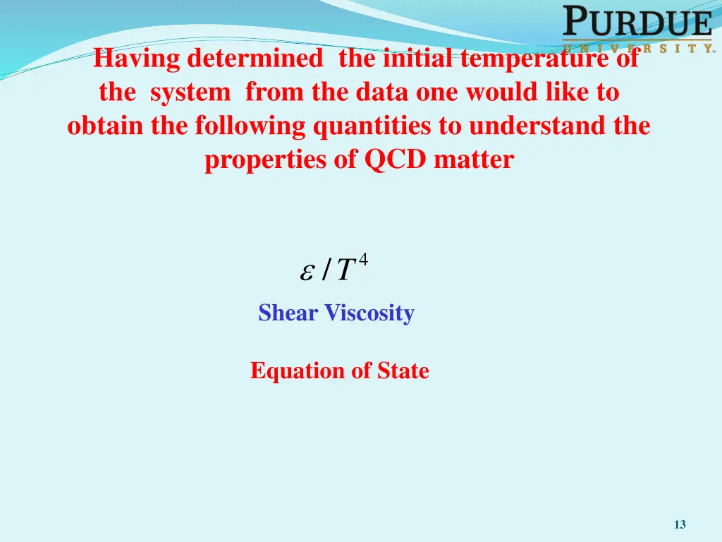 having determined the initial temperature