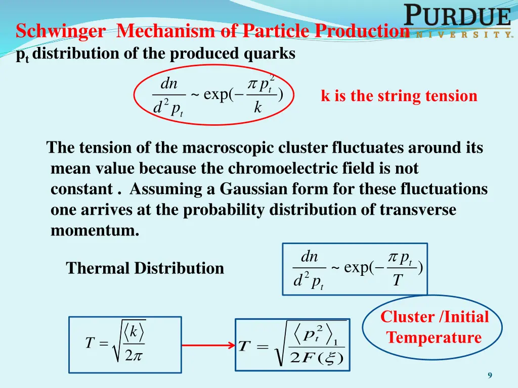 schwinger mechanism of particle production