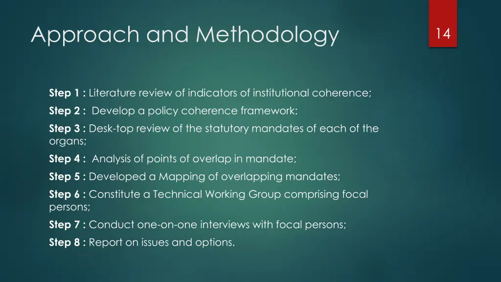 approach and methodology