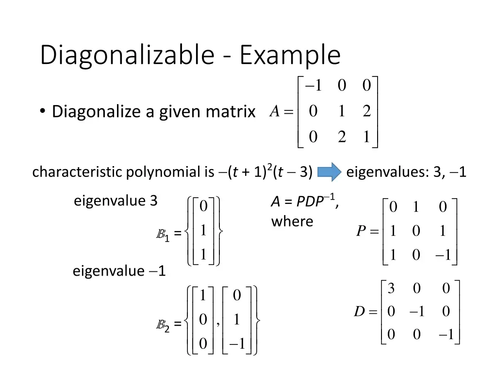 diagonalizable example