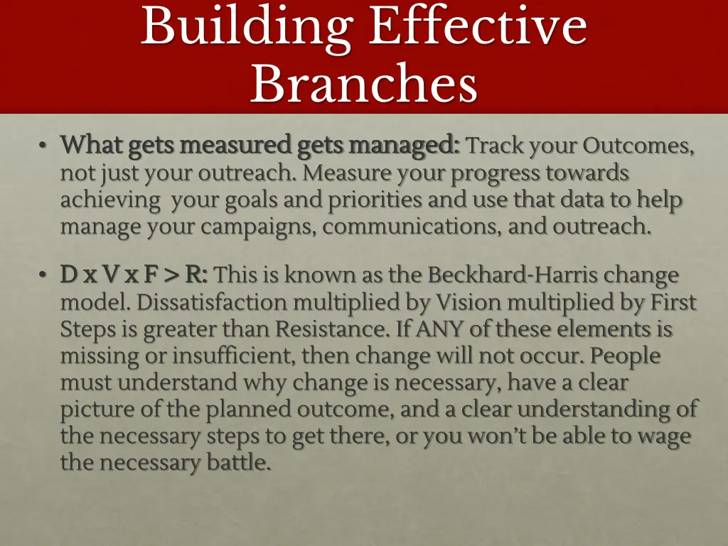 building effective branches 7