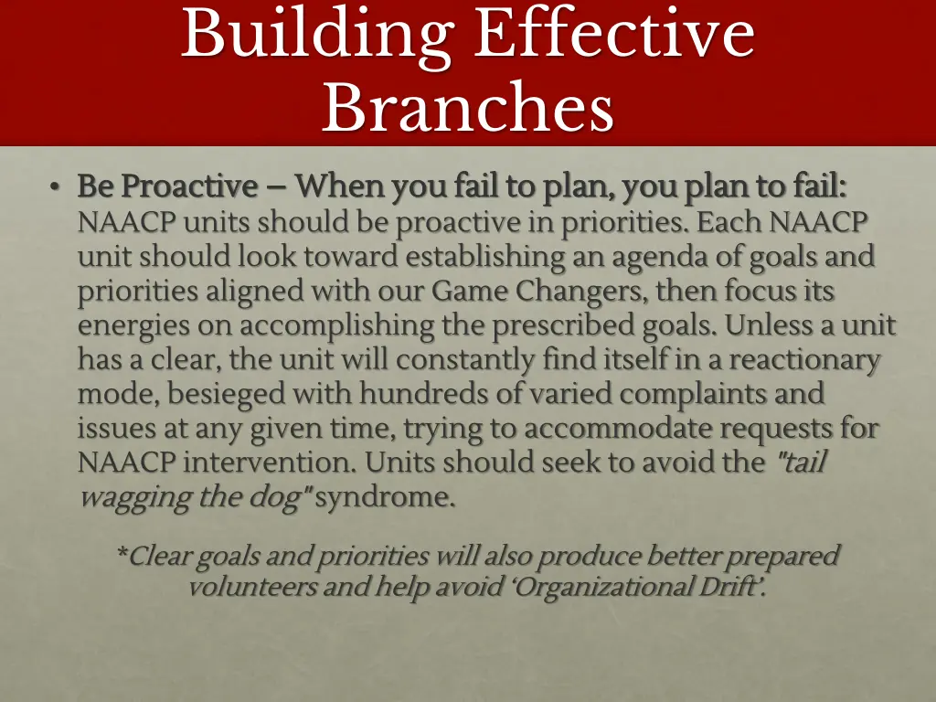 building effective branches