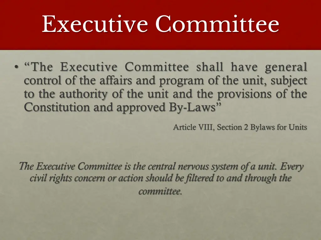 executive committee