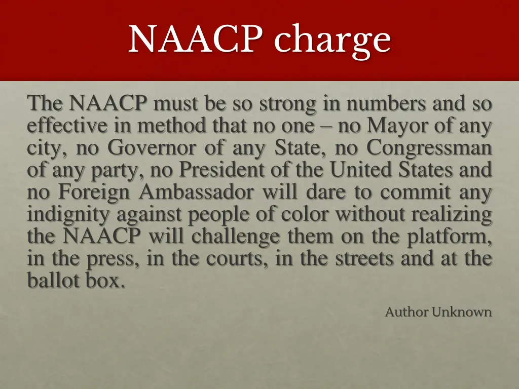 naacp charge