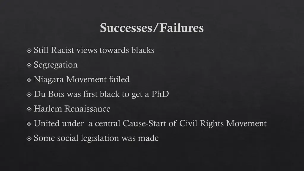 successes failures