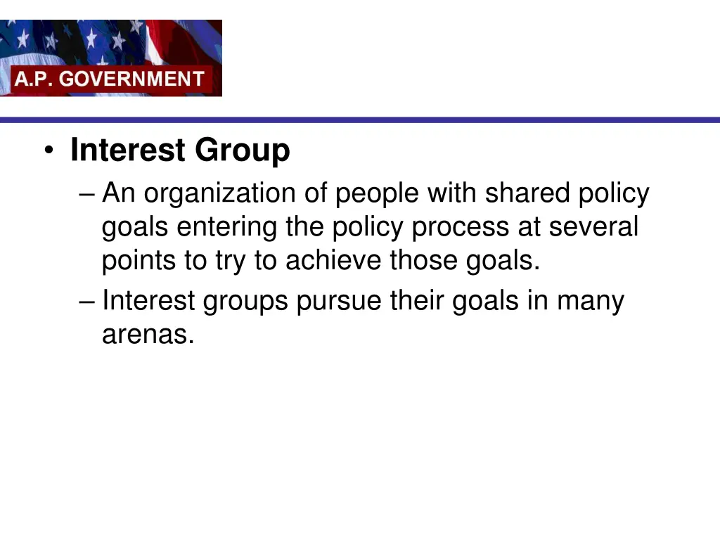 interest group an organization of people with