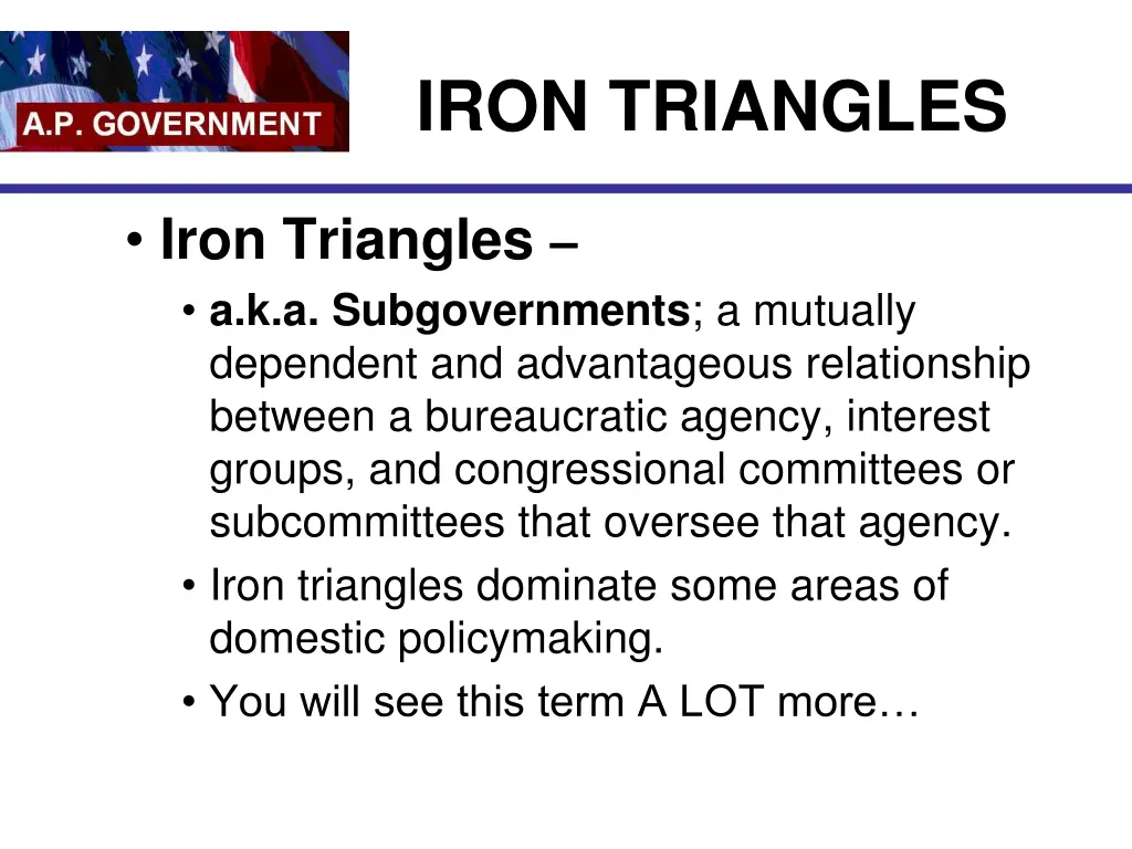 iron triangles