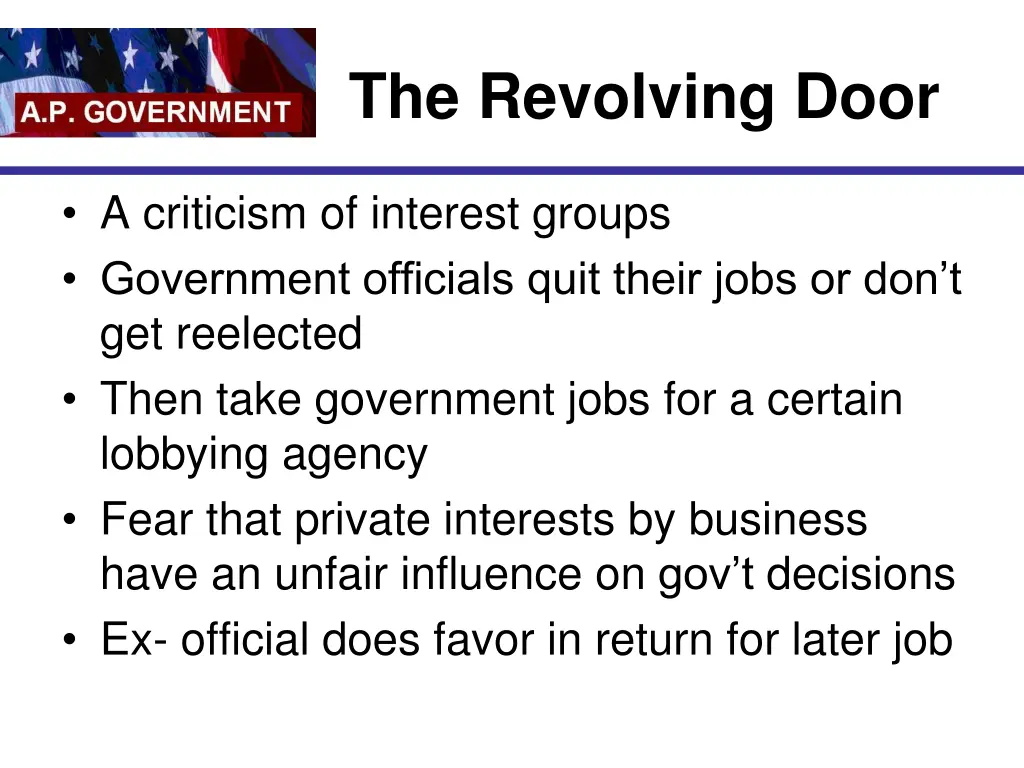 the revolving door