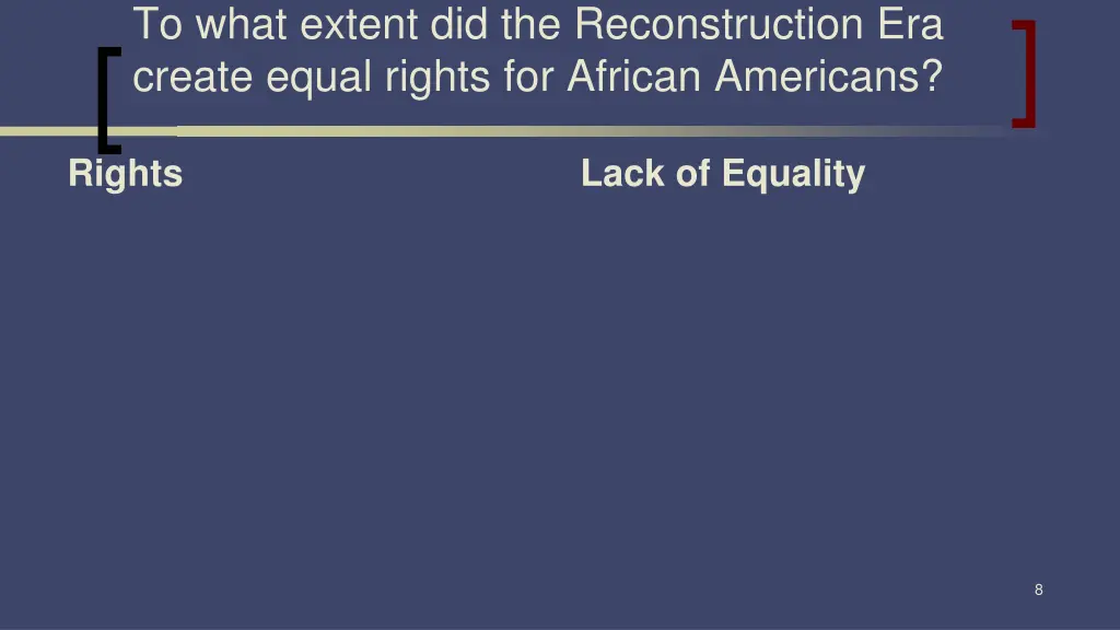 to what extent did the reconstruction era create