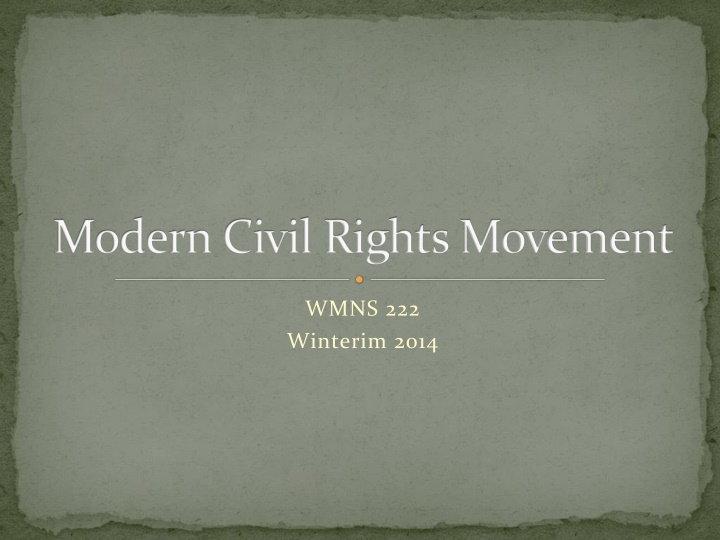 modern civil rights movement