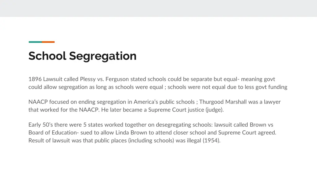 school segregation