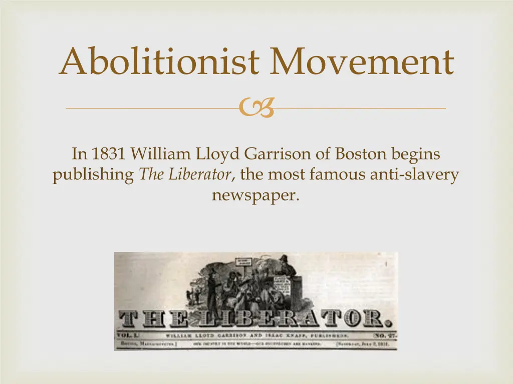 abolitionist movement